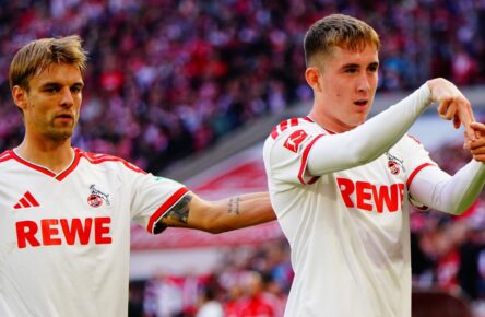 Borna Sosa und Isak Johannesson vom 1. FC Köln