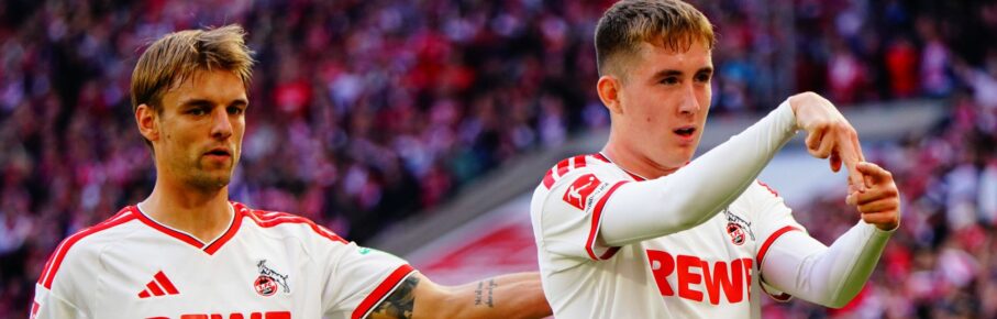 Borna Sosa und Isak Johannesson vom 1. FC Köln