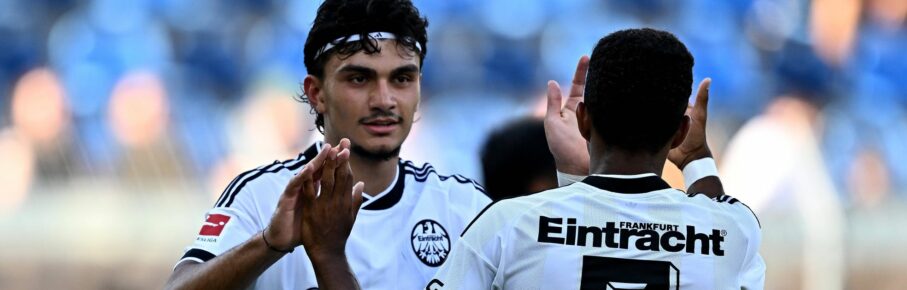 Can Uzun und Ansgar Knauff von Eintracht Frankfurt