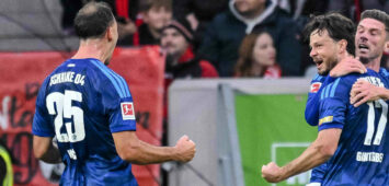 Adrian Gantenbein FC Schalke 04 Torjubel, jubelt nach seinem treffer zum 1:1 waehrend des spiels der 1. Bundesliga zwischen Club Freiburg und FC Schalke 04, Europa-Park Stadion am 11. October 2026 in Freiburg im Breisgau, Deutschland. Foto von Harry Langer/DeFodi Images  Adrian Gantenbein FC Schalke 04 celebrates after scoring his team s first goal with teammates during the Bundesliga match between Sport-Club Freiburg and FC Schalke 04 at Europa-Park Stadion on October 11, 2026 in Freiburg im Breisgau, Germany. Photo by Harry Langer/DeFodi Images DFB / DFL REGULATIONS PROHIBIT ANY USE OF PHOTOGRAPHS AS IMAGE SEQUENCES AND/OR QUASI-VIDEO. Photo by Harry Langer/DeFodi Images DFB / DFL REGULATIONS PROHIBIT ANY USE OF PHOTOGRAPHS AS IMAGE SEQUENCES AND/OR QUASI-VIDEO. - *** Adrian Gantenbein of FC Schalke 04 celebrates after scoring his team s first goal during the Bundesliga match between Sport Club Freiburg and FC Schalke 04 at Europa Park Stadion on October 11, 2026, in Freiburg im Breisgau, Germany Photo by Harry Langer DeFodi Images Adrian Gantenbein of FC Schalke 04 celebrates with teammates after scoring his teams first goal during the Bundesliga match between Sport Club Freiburg and FC Schalke 04 at Europa Park Stadion on October 11, 2026, in Freiburg im Breisgau, Germany. Photo by Harry Langer, DeFodi Images. DFB and DFL regulations prohibit any use of photographs as image sequences and/or quasi-video. Photo by Harry Langer, DeFodi Images. DFB and DFL regulations prohibit any use of photographs as imSEQUENCES AND/OR QUASI-VIDEO