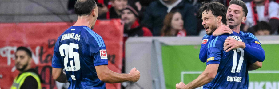 Adrian Gantenbein FC Schalke 04 Torjubel, jubelt nach seinem treffer zum 1:1 waehrend des spiels der 1. Bundesliga zwischen Club Freiburg und FC Schalke 04, Europa-Park Stadion am 11. October 2026 in Freiburg im Breisgau, Deutschland. Foto von Harry Langer/DeFodi Images  Adrian Gantenbein FC Schalke 04 celebrates after scoring his team s first goal with teammates during the Bundesliga match between Sport-Club Freiburg and FC Schalke 04 at Europa-Park Stadion on October 11, 2026 in Freiburg im Breisgau, Germany. Photo by Harry Langer/DeFodi Images DFB / DFL REGULATIONS PROHIBIT ANY USE OF PHOTOGRAPHS AS IMAGE SEQUENCES AND/OR QUASI-VIDEO. Photo by Harry Langer/DeFodi Images DFB / DFL REGULATIONS PROHIBIT ANY USE OF PHOTOGRAPHS AS IMAGE SEQUENCES AND/OR QUASI-VIDEO. - *** Adrian Gantenbein of FC Schalke 04 celebrates after scoring his team s first goal during the Bundesliga match between Sport Club Freiburg and FC Schalke 04 at Europa Park Stadion on October 11, 2026, in Freiburg im Breisgau, Germany Photo by Harry Langer DeFodi Images Adrian Gantenbein of FC Schalke 04 celebrates with teammates after scoring his teams first goal during the Bundesliga match between Sport Club Freiburg and FC Schalke 04 at Europa Park Stadion on October 11, 2026, in Freiburg im Breisgau, Germany. Photo by Harry Langer, DeFodi Images. DFB and DFL regulations prohibit any use of photographs as image sequences and/or quasi-video. Photo by Harry Langer, DeFodi Images. DFB and DFL regulations prohibit any use of photographs as imSEQUENCES AND/OR QUASI-VIDEO