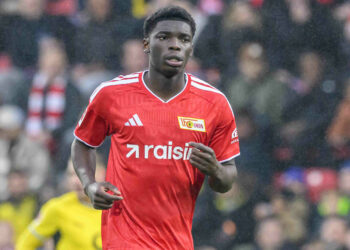 Mekhi Gray bei seinem zweiten Bundesliga-Einsatz für Union Berlin.