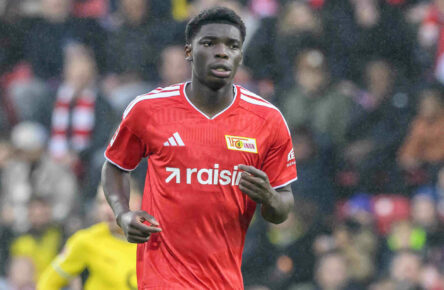 Mekhi Gray bei seinem zweiten Bundesliga-Einsatz für Union Berlin.