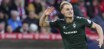 Amos Pieper Werder Bremen gestikuliert waehrend des Spiels der 1. Bundesliga zwischen 1. FSV Mainz 05 und SV Werder Bremen, MEWA Arena am 24. October 2026 in Mainz, Deutschland. Foto von Marco Steinbrenner/DeFodi Images  Amos Pieper Werder Bremen gestures during the Bundesliga match between 1. FSV Mainz 05 and SV Werder Bremen at MEWA Arena on October 24, 2026 in Mainz, Germany. Photo by Marco Steinbrenner/DeFodi Images DFB / DFL REGULATIONS PROHIBIT ANY USE OF PHOTOGRAPHS AS IMAGE SEQUENCES AND/OR QUASI-VIDEO. Photo by Marco Steinbrenner/DeFodi Images - *** Amos Pieper of Werder Bremen gestures during the Bundesliga match between 1 FSV Mainz 05 and SV Werder Bremen, MEWA Arena on October 24, 2026, in Mainz, Germany. Photo by Marco Steinbrenner, DeFodi Images. Amos Pieper of Werder Bremen gestures during the Bundesliga match between 1. FSV Mainz 05 and SV Werder Bremen at MEWA Arena on October 24, 2026 in Mainz, Germany. Photo by Marco Steinbrenner, DeFodi Images. DFB and DFL regulations prohibit any use of photographs as image sequences and/or quasi-video. Photo by Marco Steinbrenner, DeFodi Images.