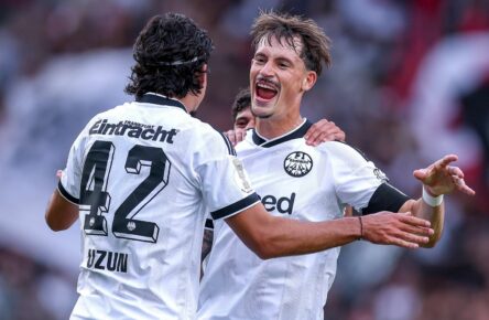 Robin Koch und Can Uzun von Eintracht Frankfurt