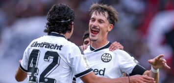 Robin Koch und Can Uzun von Eintracht Frankfurt