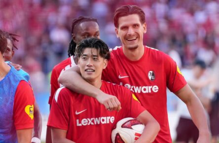 Yuito Suzuk und Igor Matanovic vom SC Freiburg